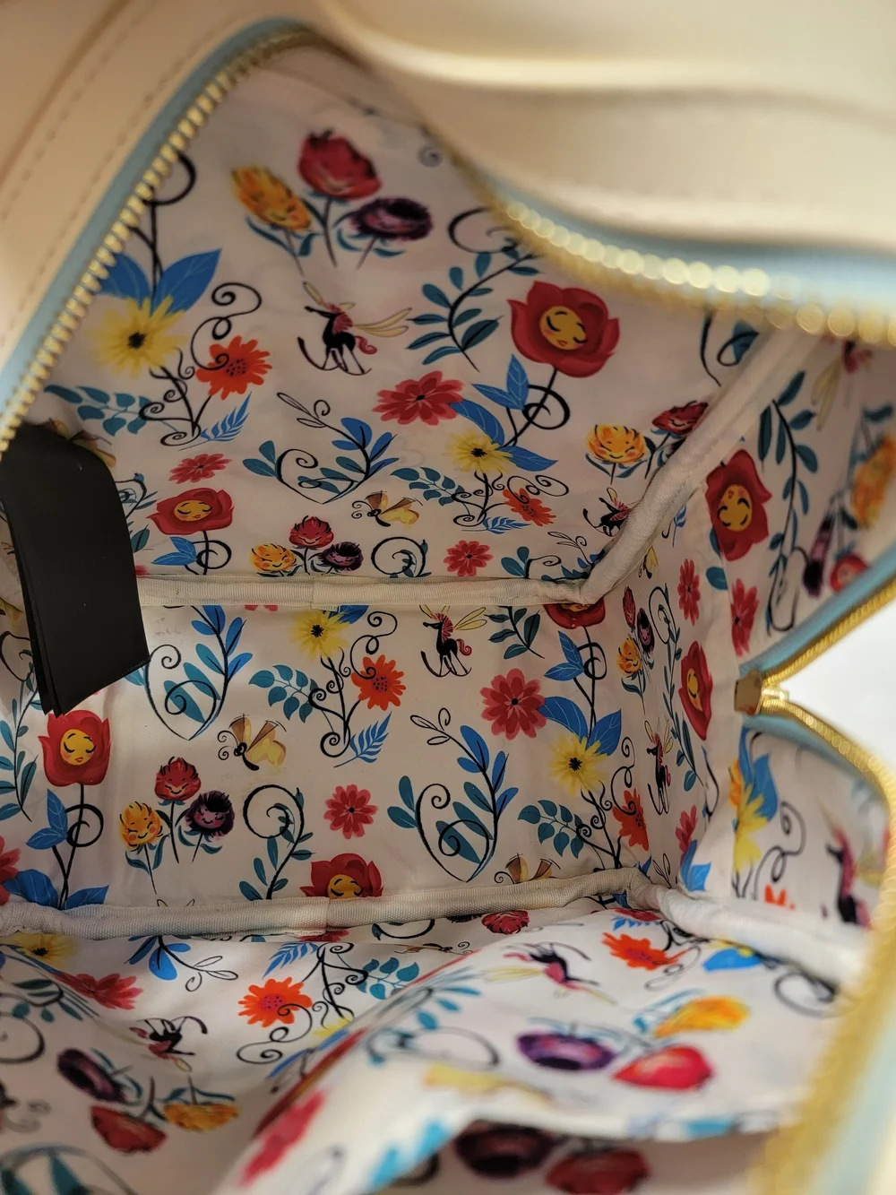 Loungefly Cream & Teal Alice in Wonderland Character Mini Backpack